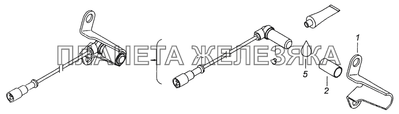 53205-3541110 Датчик скорости с кронштейном КамАЗ-43253, 43255 (Евро-4)