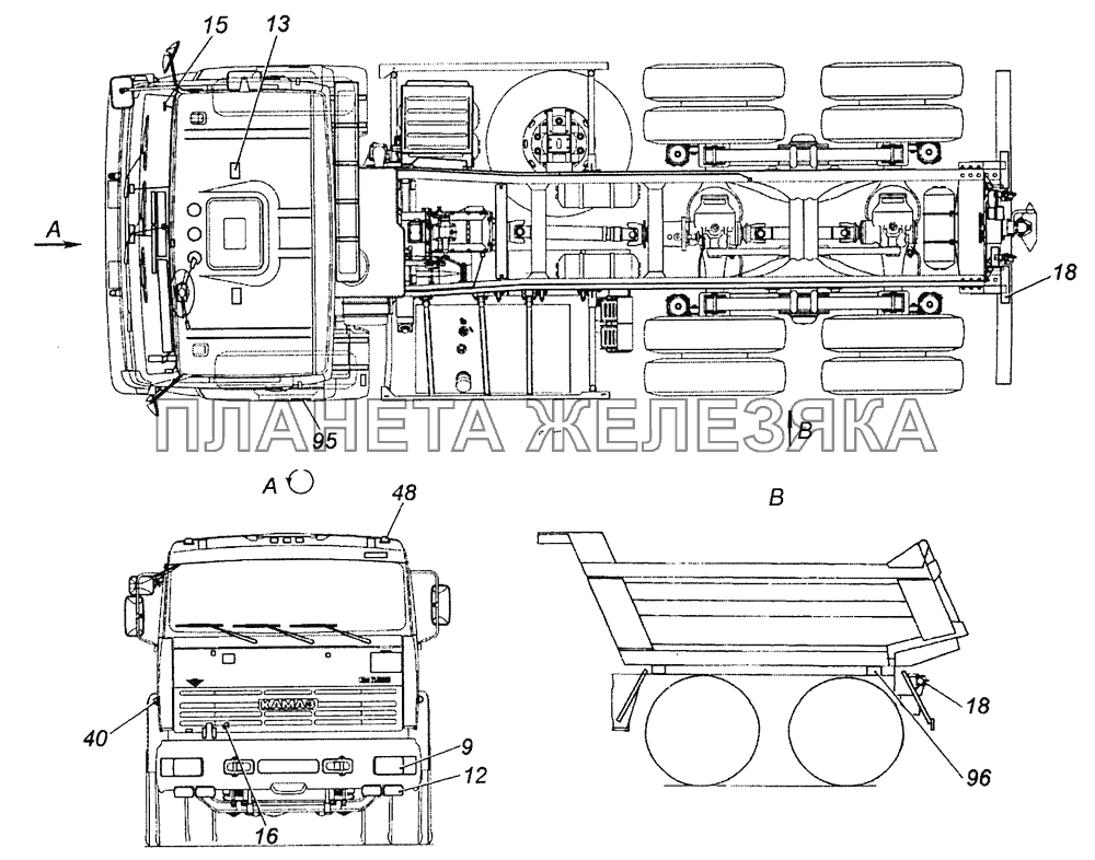 43253-3700001-63 Светотехника на автомобиле КамАЗ-43253, 43255 (Евро-4)