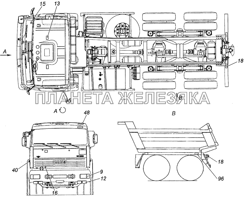 43253-3700001-65 Светотехника на автомобиле КамАЗ-43253, 43255 (Евро-4)