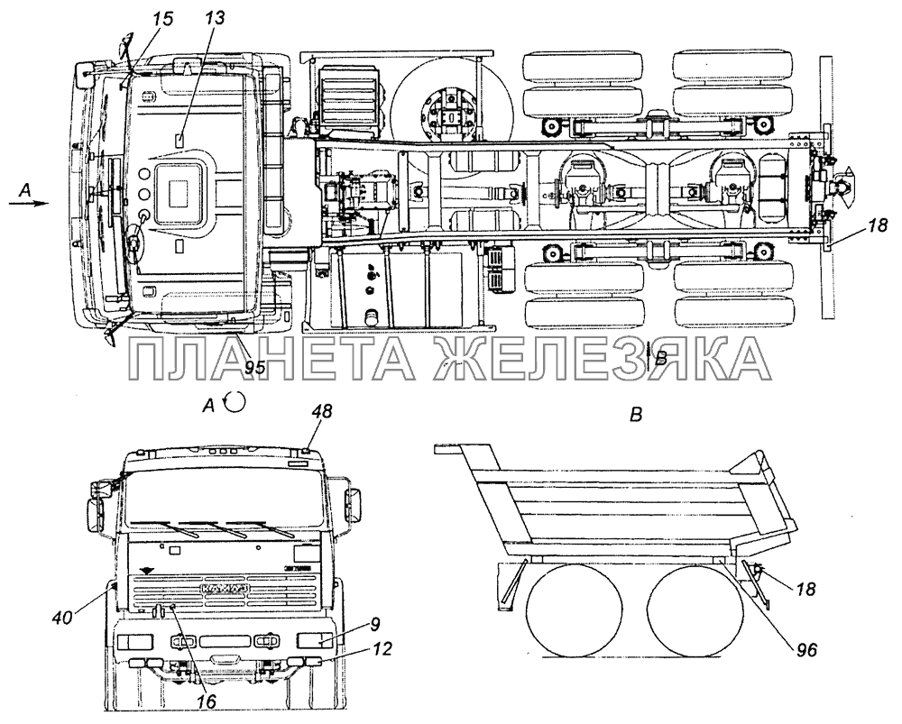 43255-3700001-37 Светотехника на автомобиле КамАЗ-43253, 43255 (Евро-4)