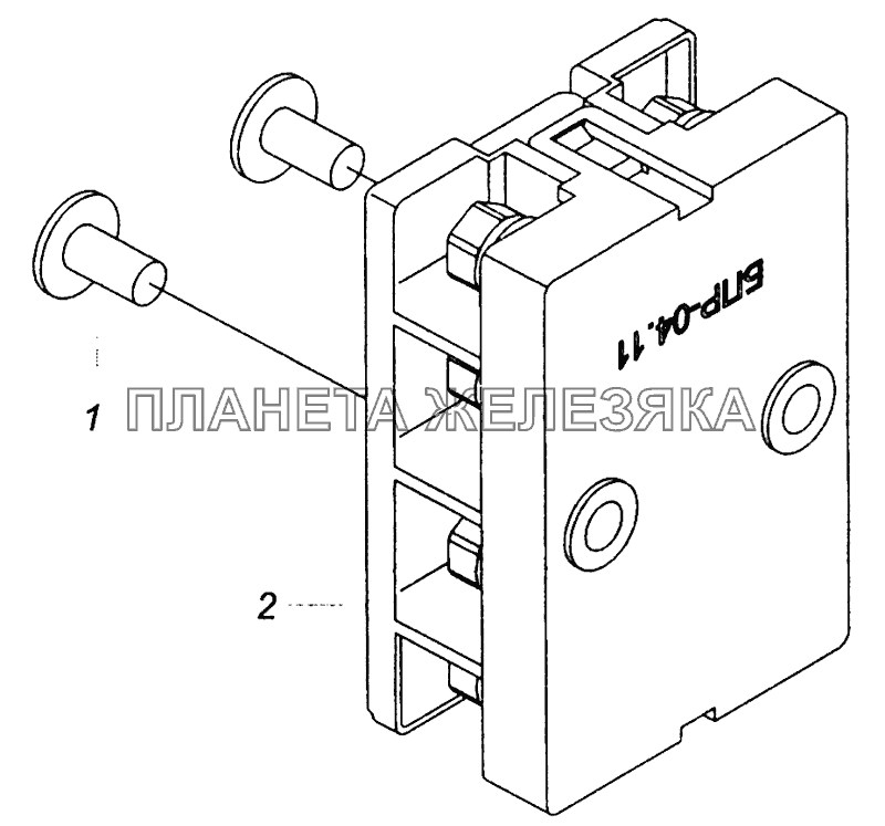 65115-3722002 Установка блока предохранителей КамАЗ-43253, 43255 (Евро-4)