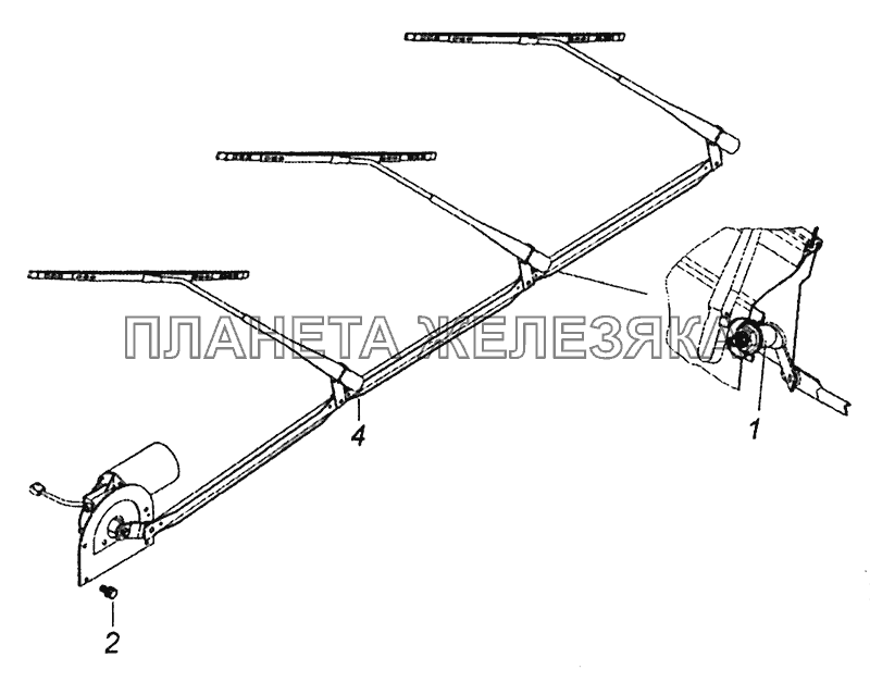 6520-5205001 Установка стеклоочистителя КамАЗ-43253, 43255 (Евро-4)