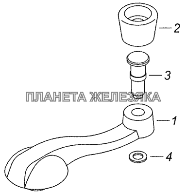 5320-6104060 Ручка стеклоподъемника КамАЗ-43253, 43255 (Евро-4)