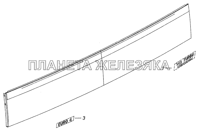 65115-8212291-41 Установка знаков двигателя КамАЗ-43253, 43255 (Евро-4)