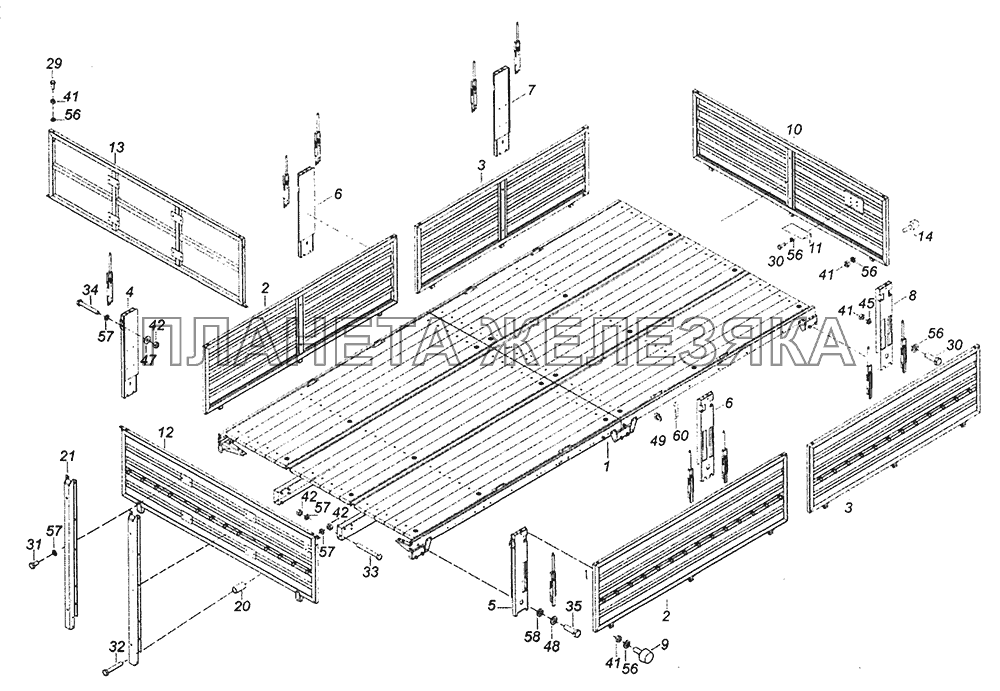 43253-8500010-30 Платформа КамАЗ-43253, 43255 (Евро-4)