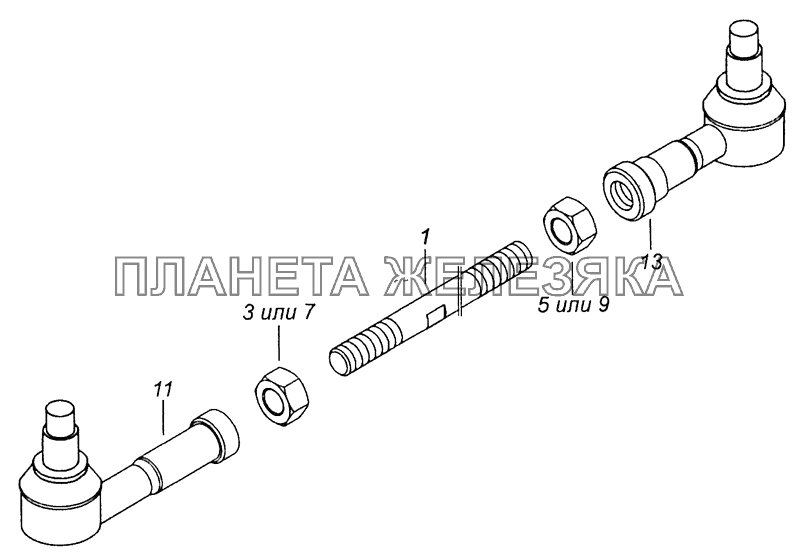 65115-1703520-20 Тяга реактивная КамАЗ-43253, 43255 (Евро-4)