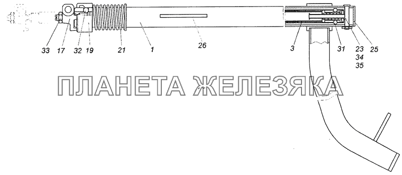 43255-1703325-50 Тяга в сборе КамАЗ-43253, 43255 (Евро-4)