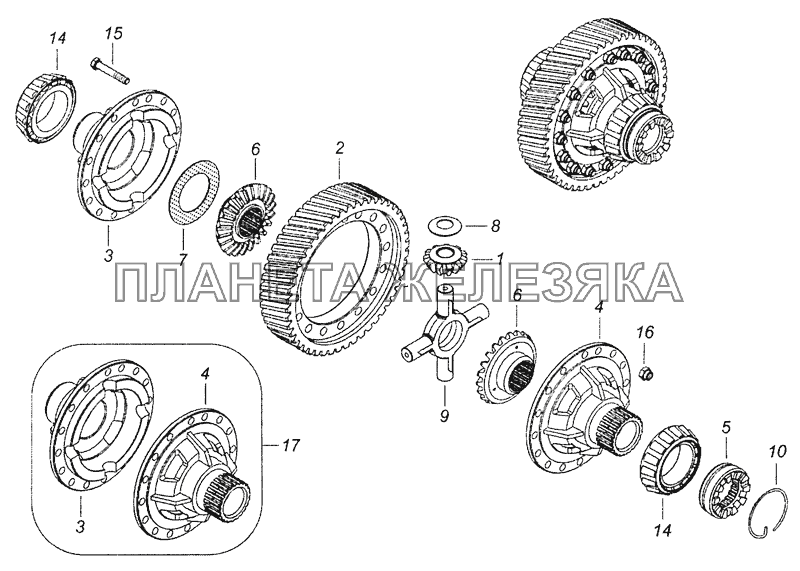 53229-2403011-10 Дифференциал заднего моста КамАЗ-43253, 43255 (Евро-4)