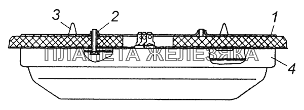 53205-3714001-10 Установка плафонов КамАЗ-43255 (Евро-2)