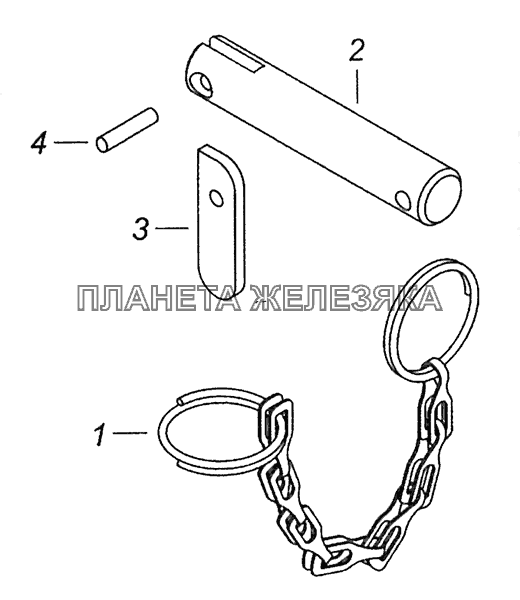 4310-5002074 Шпилька стопорная КамАЗ-43255 (Евро-2)