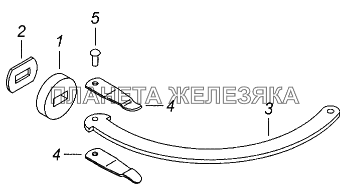 5320-6106083 Ограничитель двери КамАЗ-43255 (Евро-2)