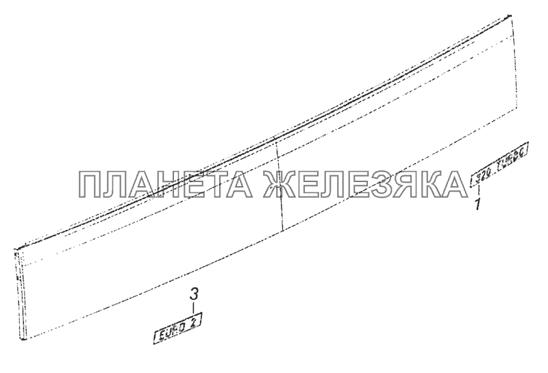 65115-8212291-50 Установка знаков двигателя КамАЗ-43255 (Евро-2)