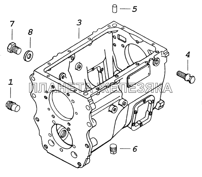 14.1701010 Картер коробки передач КамАЗ-43255 (Евро-2)