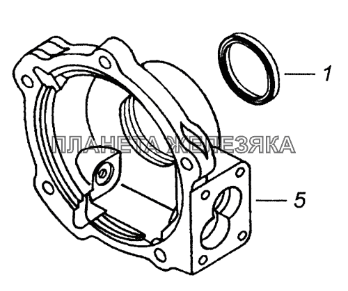14.1701201 Крышка заднего подшипника вторичного вала КамАЗ-43255 (Евро-2)
