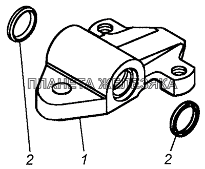 4925-2912018 Ушко с втулкой и манжетами КамАЗ-43255 (Евро-2)
