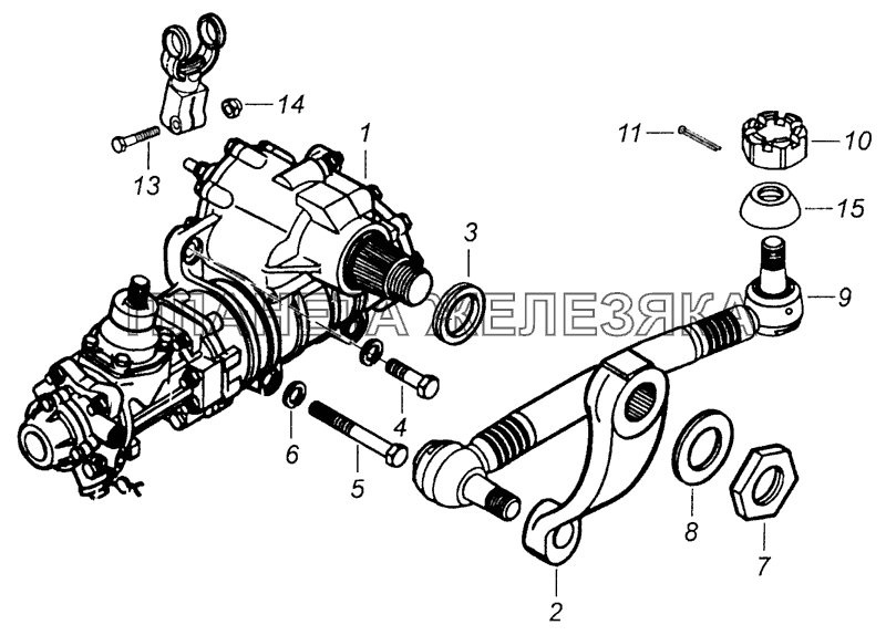 4310-3400012 Установка рулевого механизма КамАЗ-43255 (Евро-2)