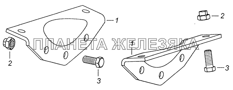5320-2800016 Установка кронштейнов КамАЗ-43255 (Евро-3)