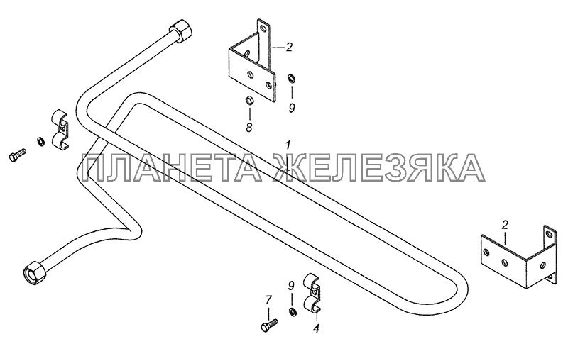 65115-3506180-81 Установка охладителя КамАЗ-43255 (Евро-3)