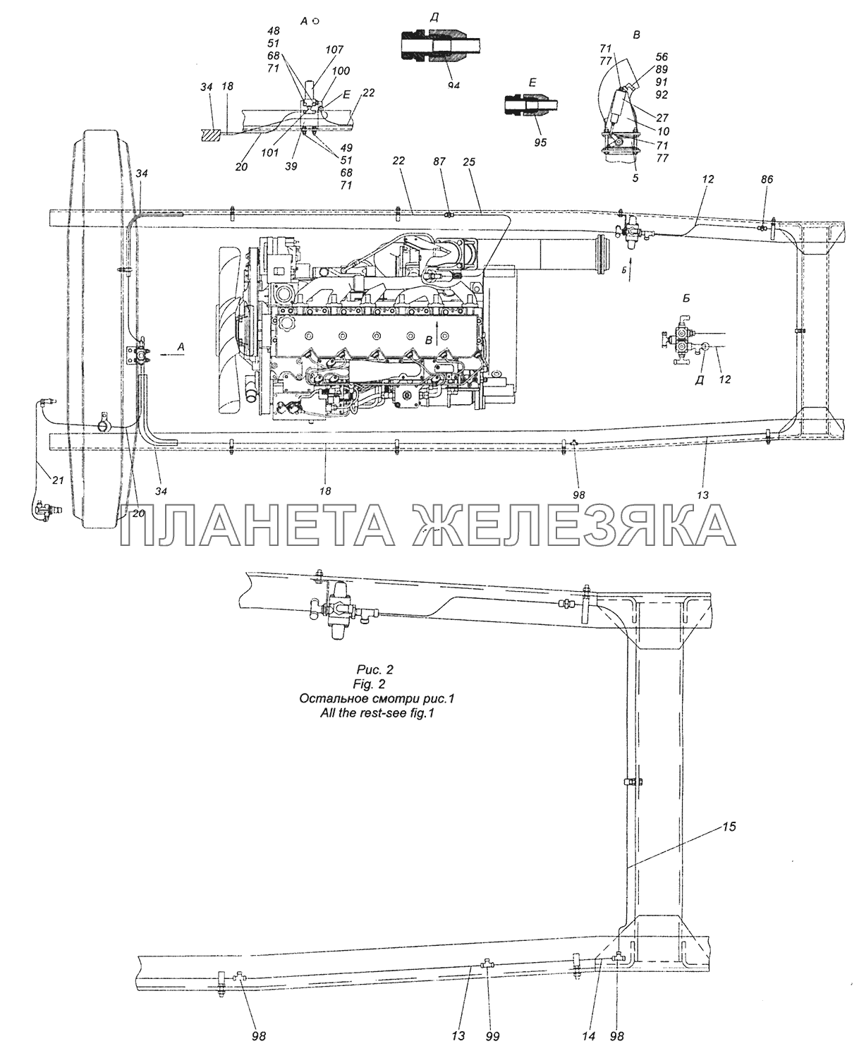 65115-3500070-82 Тормоз вспомогательный и его привод КамАЗ-43255 (Евро-3) 65115-3500070-82 Тормоз вспомогательный и его привод КамАЗ-43255 (Евро-3)