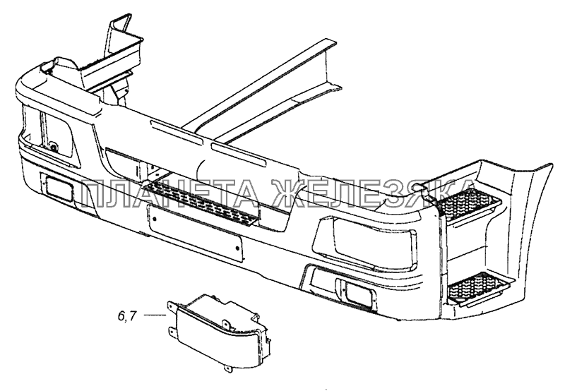 6520-3711001-10 Установка блок-фар КамАЗ-43255 (Евро-3)