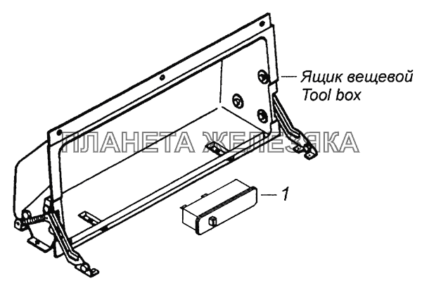 53205-3714003 Установка плафона освещения вещевого ящика КамАЗ-43255 (Евро-3)