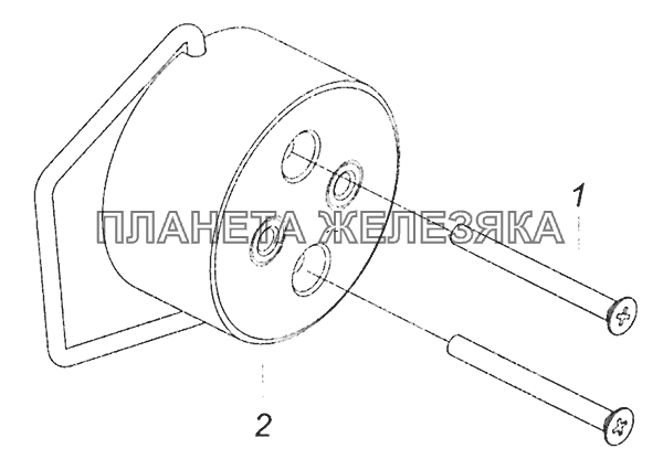 53205-3723005 Установка розетки переносной лампы КамАЗ-43255 (Евро-3)