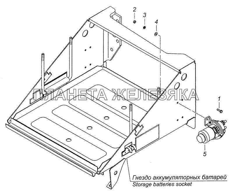 5320-3737001-01 Установка малогабаритного выключателя массы КамАЗ-43255 (Евро-3)