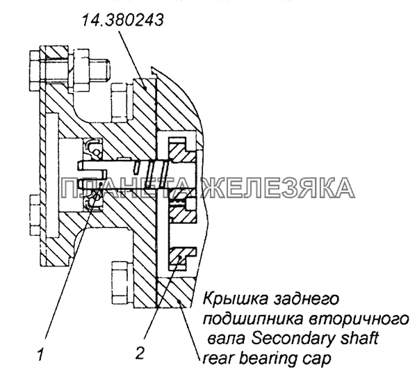 142.3802900-30 Установка сменных шестерен привода датчика спидометра КамАЗ-43255 (Евро-3)