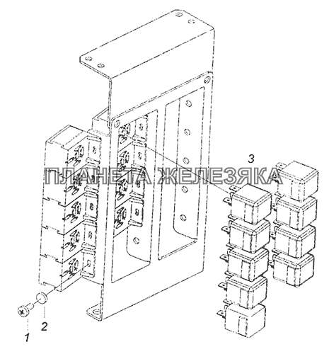 6520-4012002 Установка реле КамАЗ-43255 (Евро-3)