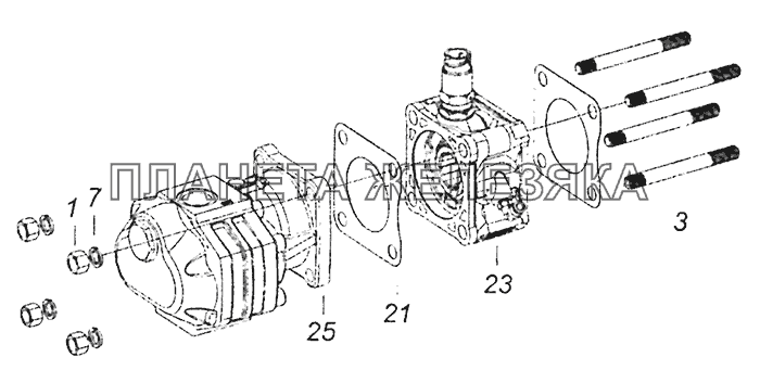 4308-4202005-20 Установка КОМ с насосом КамАЗ-43255 (Евро-3)