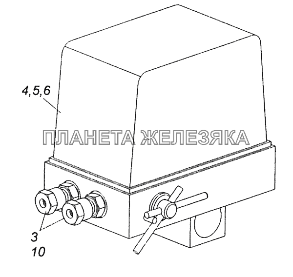 4310-5004005 Насос механизма опрокидывания кабины КамАЗ-43255 (Евро-3)