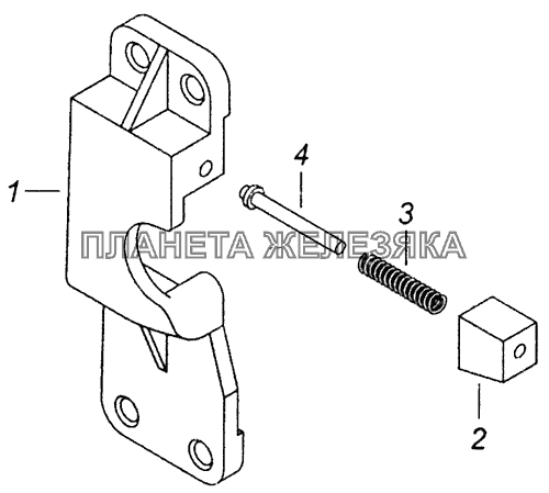 5320-6105035-10 Фиксатор замка левый КамАЗ-43255 (Евро-3)