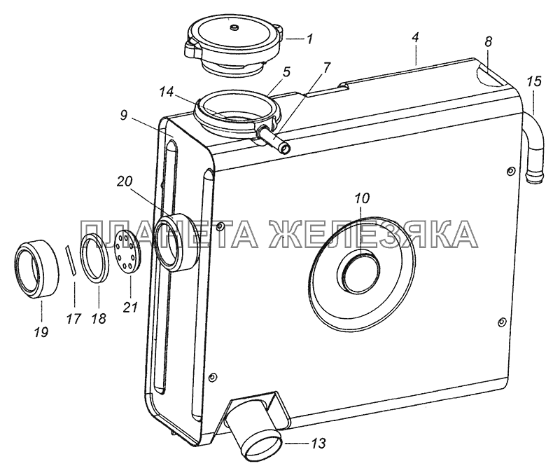 4308-1311010 Бачок расширительный КамАЗ-43255 (Евро-3)