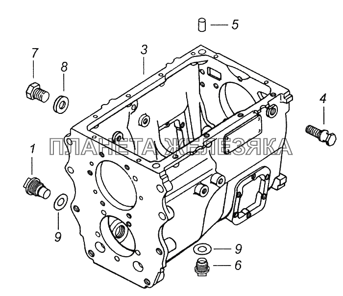 14.1701010 Картер коробки передач КамАЗ-43255 (Евро-3)