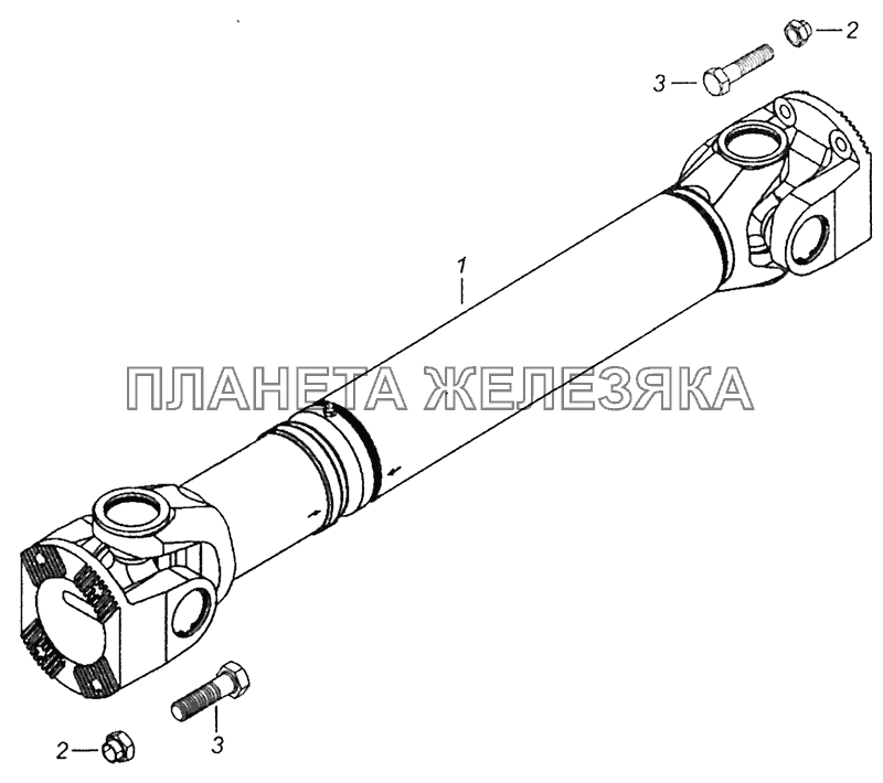 43255-2200001-30 Установка карданного вала КамАЗ-43255 (Евро-3)