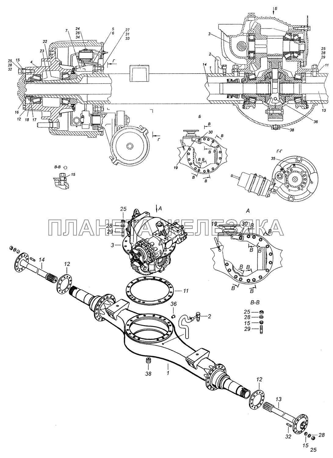 43253-2400075-10 Мост задний КамАЗ-43255 (Евро-3)