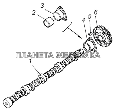 Вал распределительный КамАЗ-4326