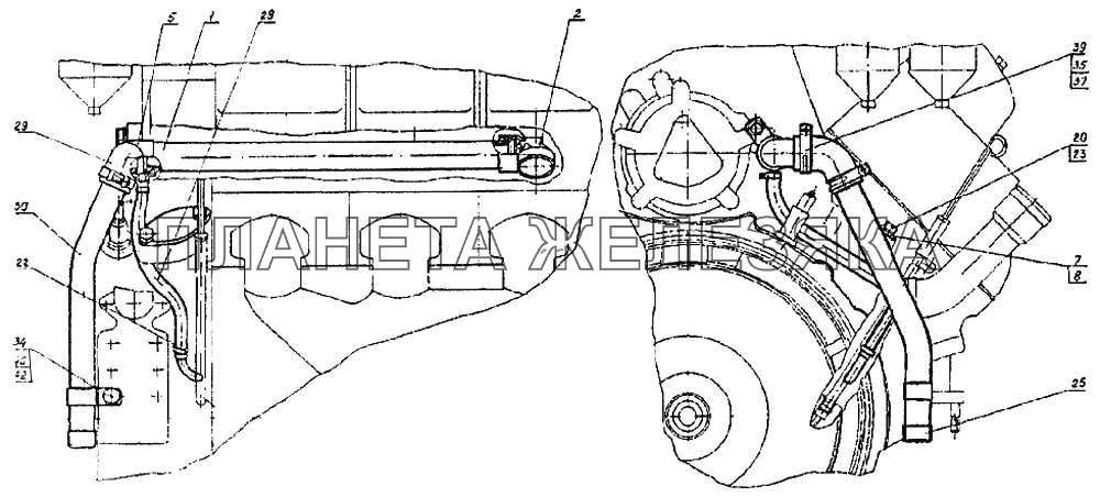 Вентиляция картера двигателя КамАЗ-4326