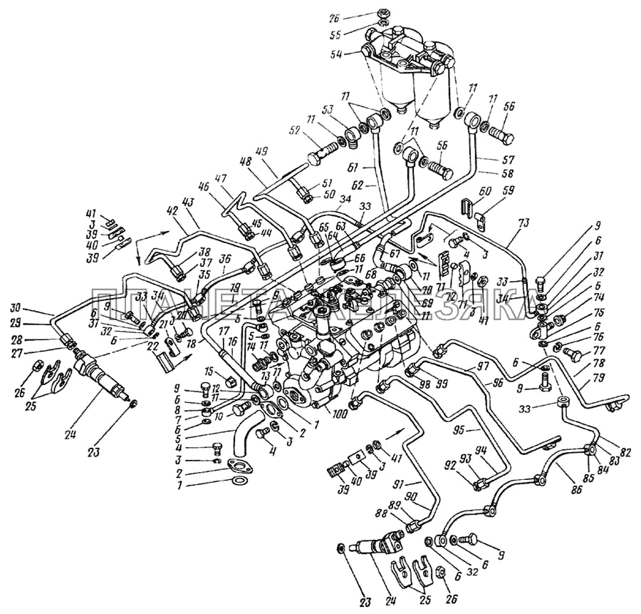 Система питания двигателя КамАЗ-4326
