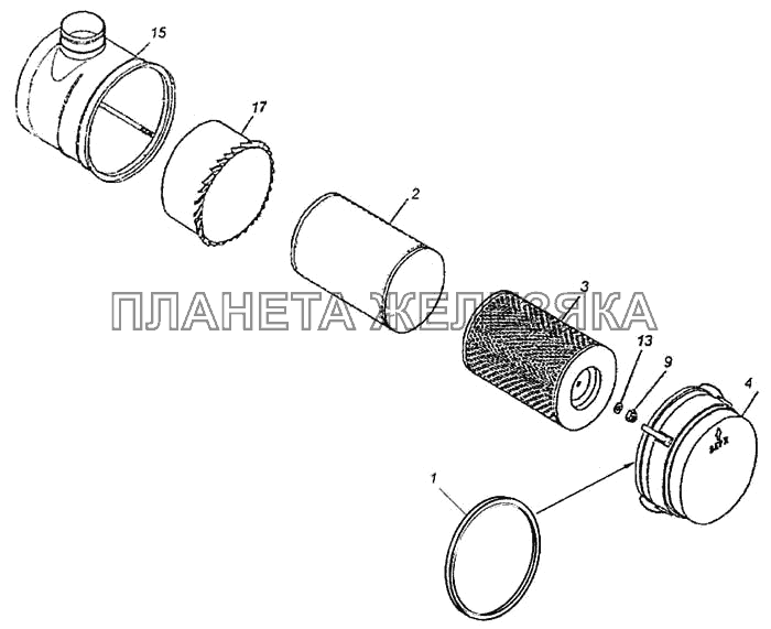 Фильтр воздушный в сборе КамАЗ-4326