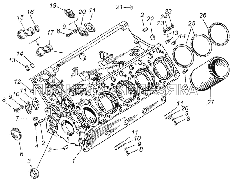 Блок цилиндров КамАЗ-4326