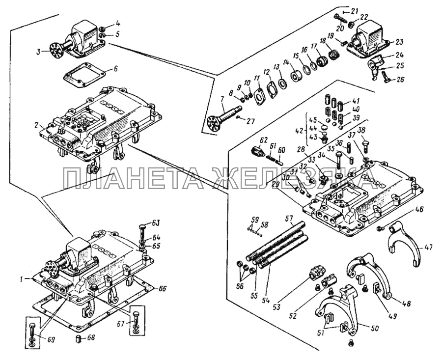 Механизм переключения передач КамАЗ-4326