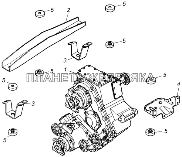 Подвеска коробки раздаточной КамАЗ-4326