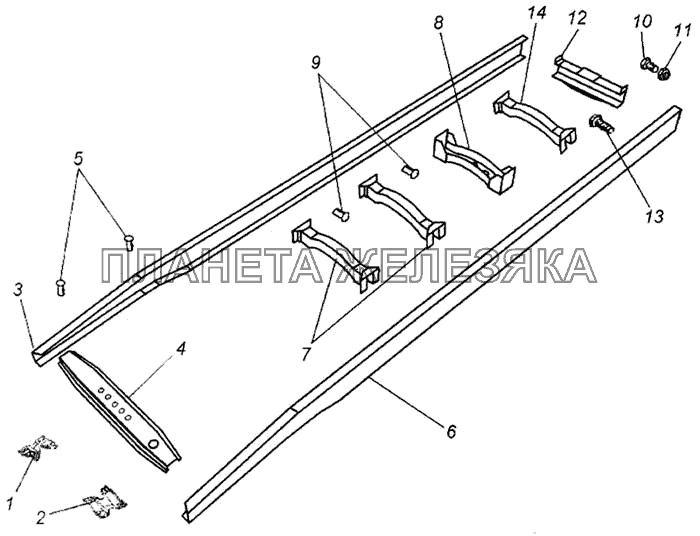 Рама в сборе 4326 КамАЗ-4326