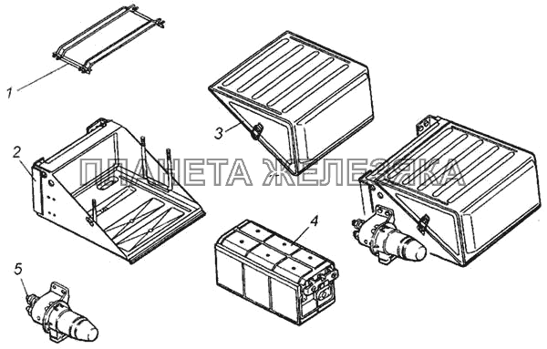 Установка батарей аккумуляторных и выключателя массы КамАЗ-4326