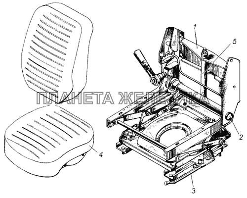 Сиденье водителя КамАЗ-4326