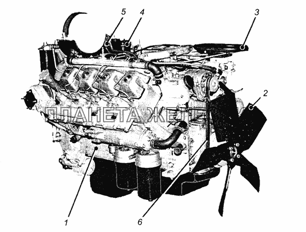 740.11-1000409-23 Двигатель с оборудованием КамАЗ-43261 (Евро-1, 2)