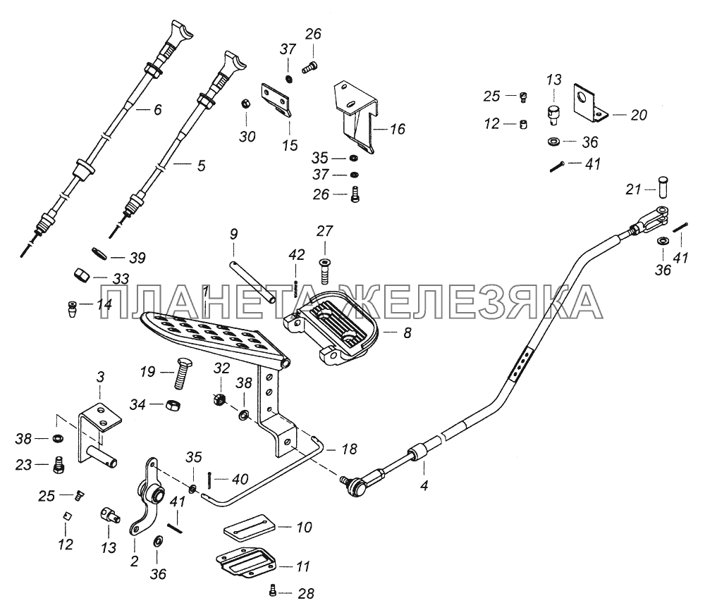 54115-1108003 Управление подачей топлива КамАЗ-43261 (Евро-1, 2)