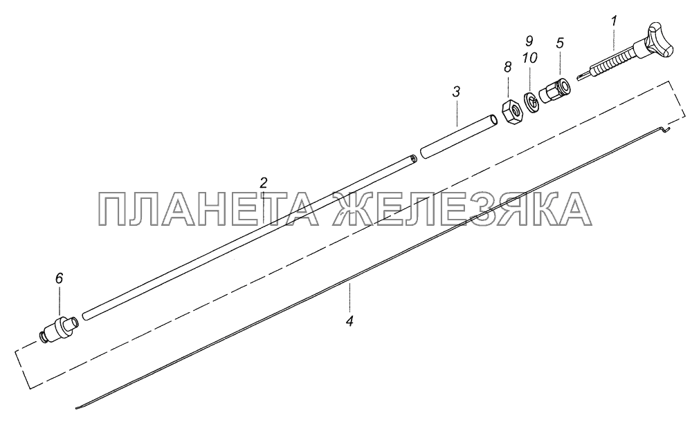 5320-1108120-99 Тяга ручного управления подачей топлива двигателя КамАЗ-43261 (Евро-1, 2)