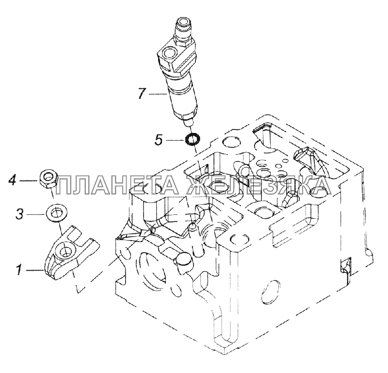 740.11-1112000 Установка форсунки КамАЗ-43261 (Евро-1, 2)
